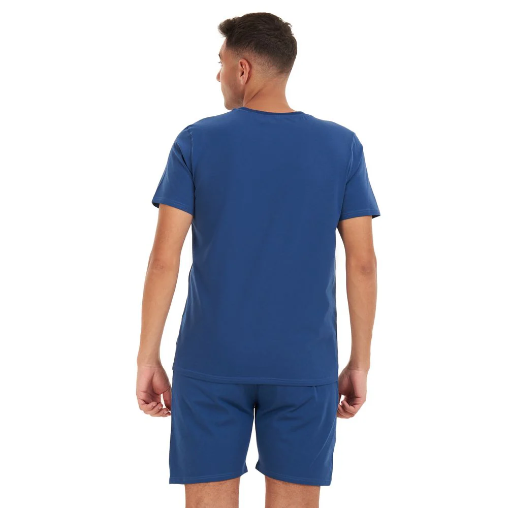 Men summer pajama set Indigo T-shirt + shorts - Image 4