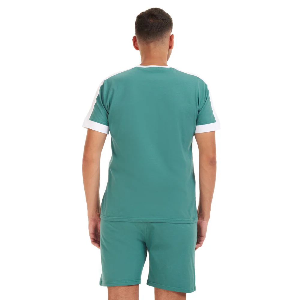 Men summer pajama set Light teal T-shirt + short - Image 4