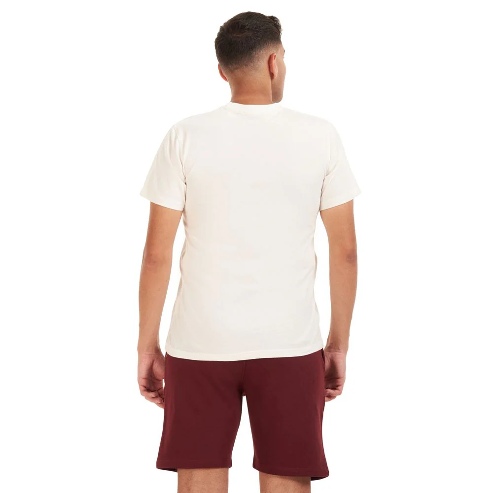 Men summer pajama set off-white t-shirt +dark red shorts - Image 4