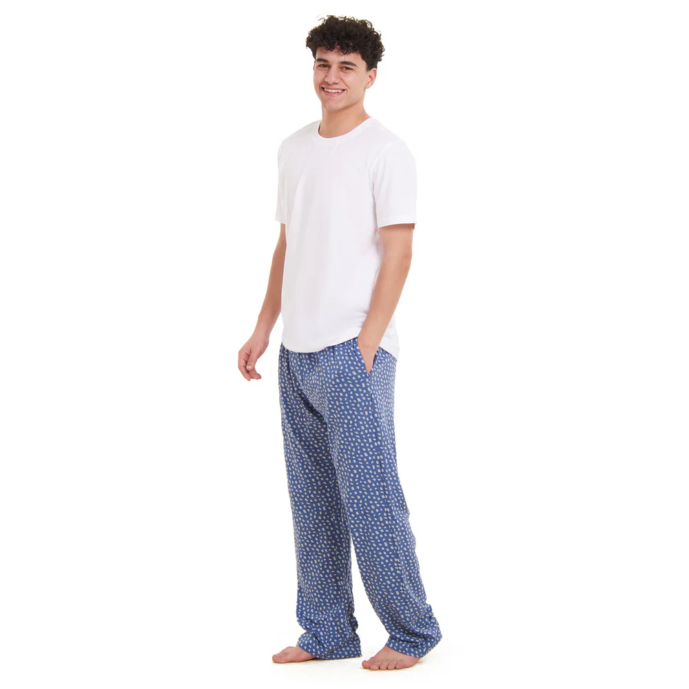 Men summer pajama set  Off White T-shirt + Off White Blocks Pants - Image 3