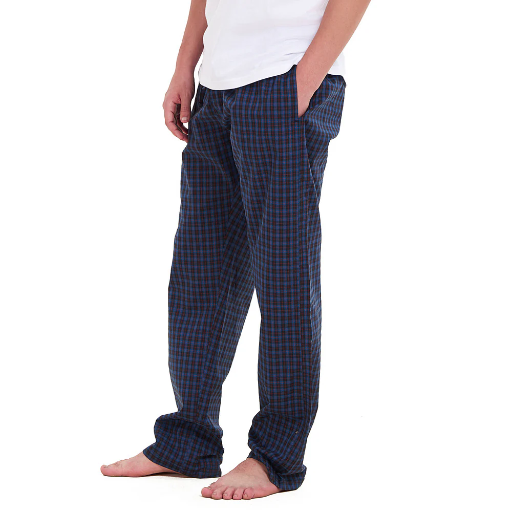 Men summer Blue x Black checkered pants - Image 3