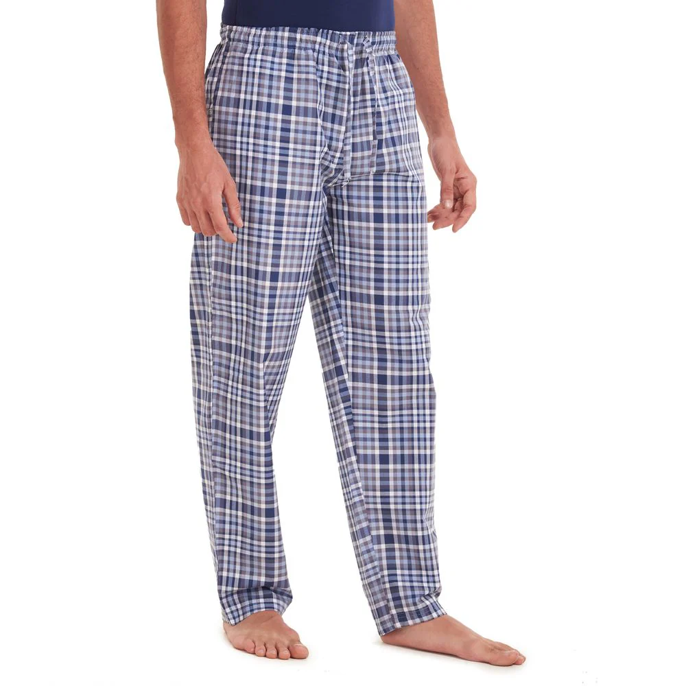 Men summer pants Indigo x Grey checkered pants - Image 3