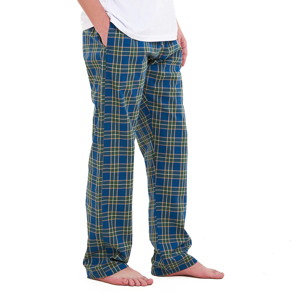 Men summer pant checkered olive x Petroleum - Image 2
