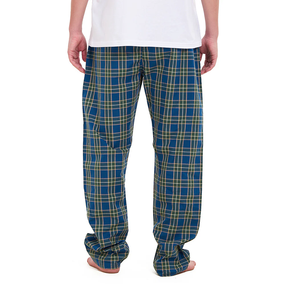 Men summer pant checkered olive x Petroleum - Image 4