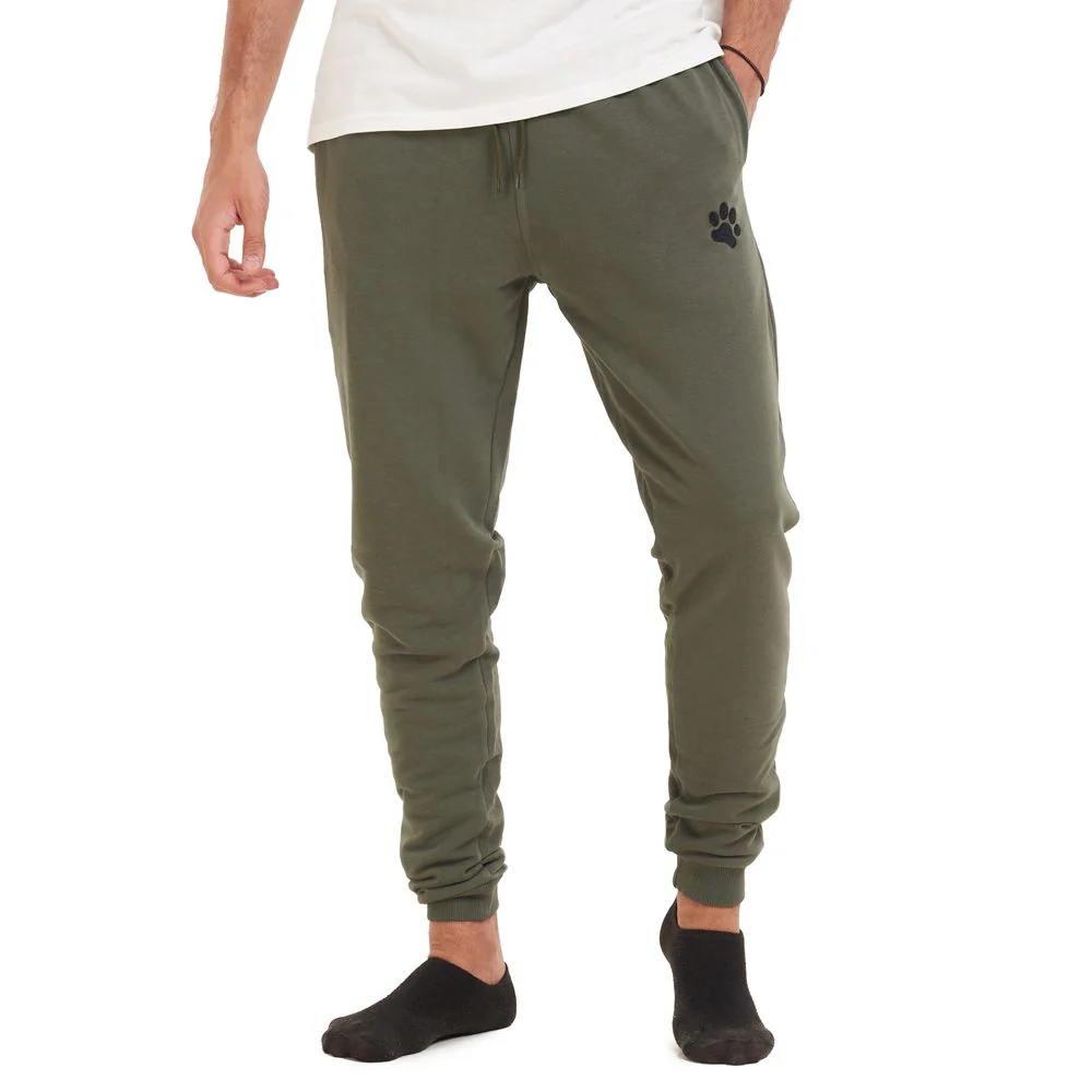 Men summer Sweatpants Dark green paws - Image 2