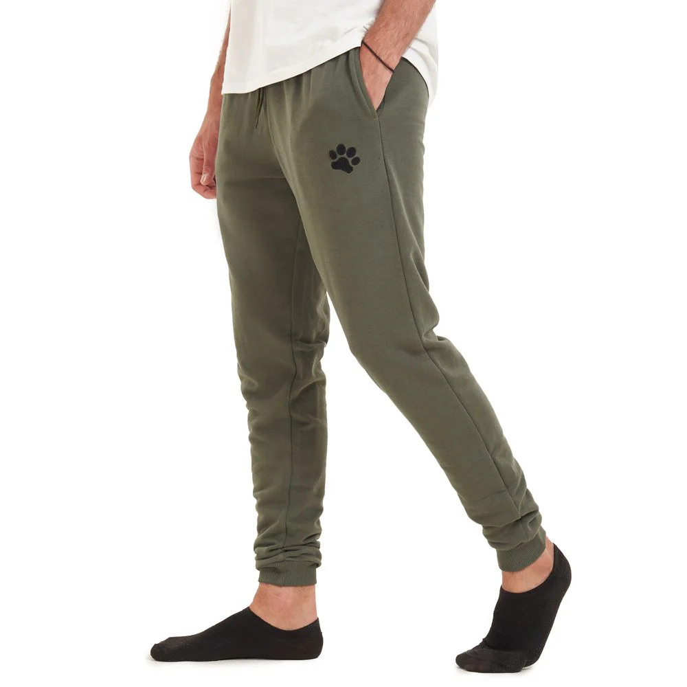 Men summer Sweatpants Dark green paws - Image 5
