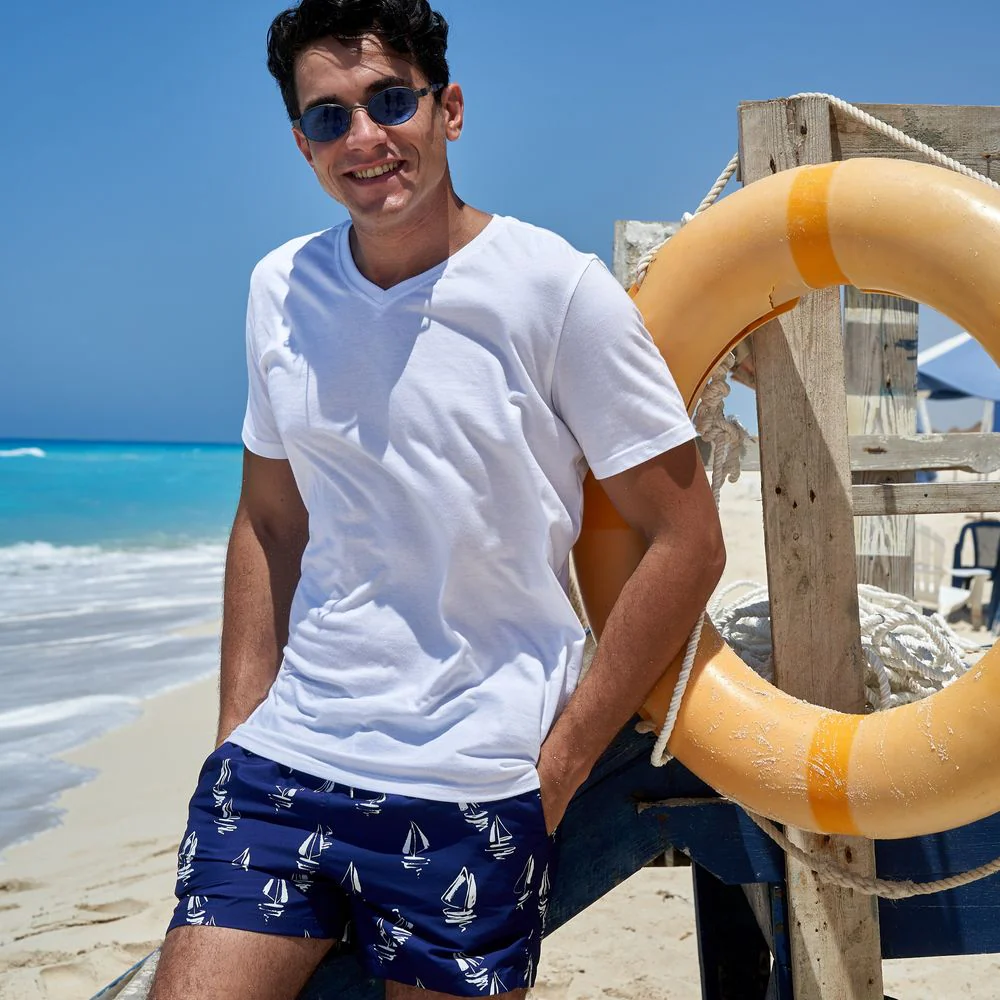 Men summer swimwear Boats - Image 2