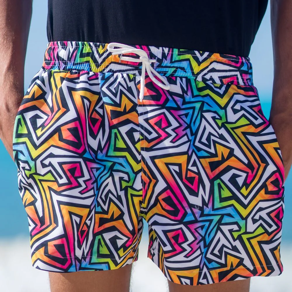 Men summer swimwear Graffiti - Image 3
