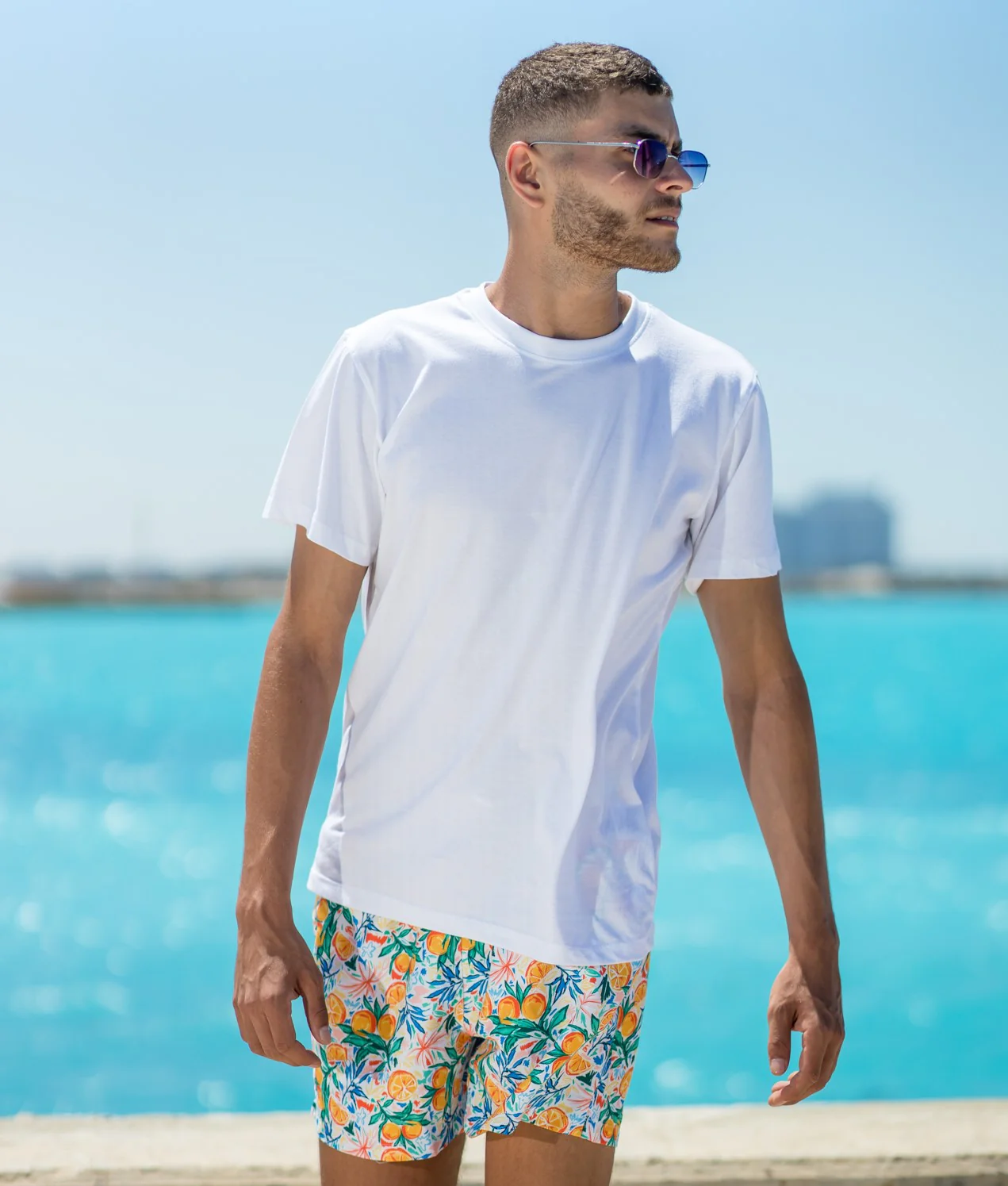 Men summer swimwear Orange slices - Image 3