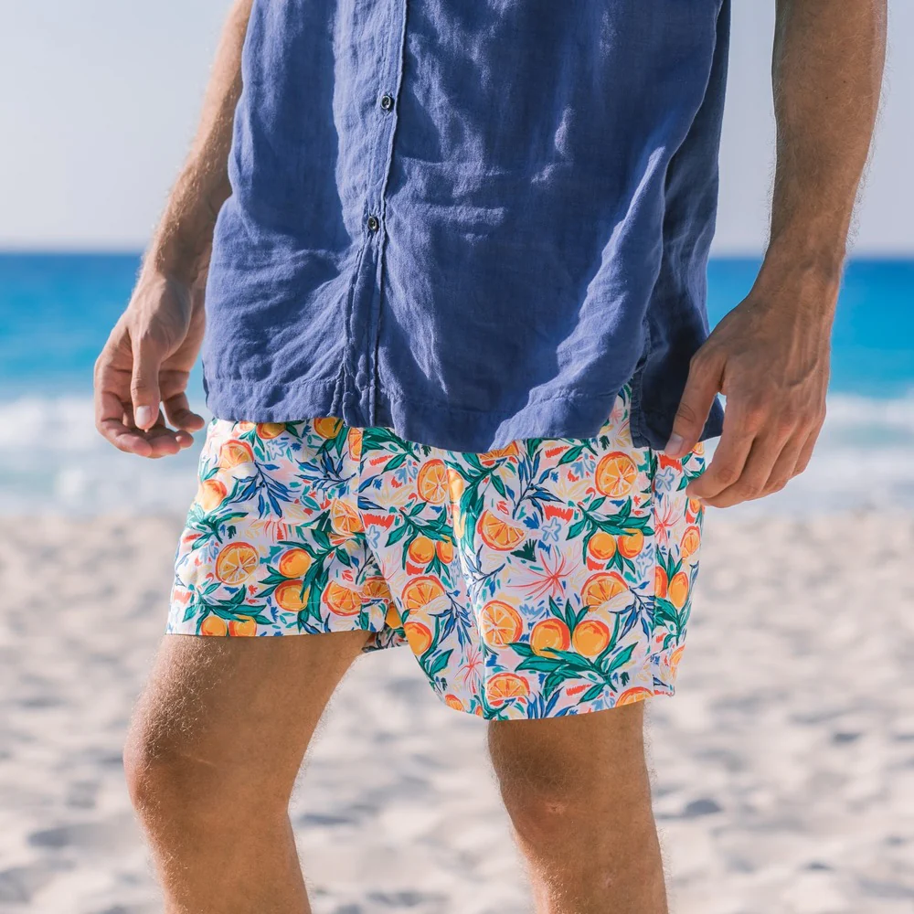 Men summer swimwear Orange slices - Image 4