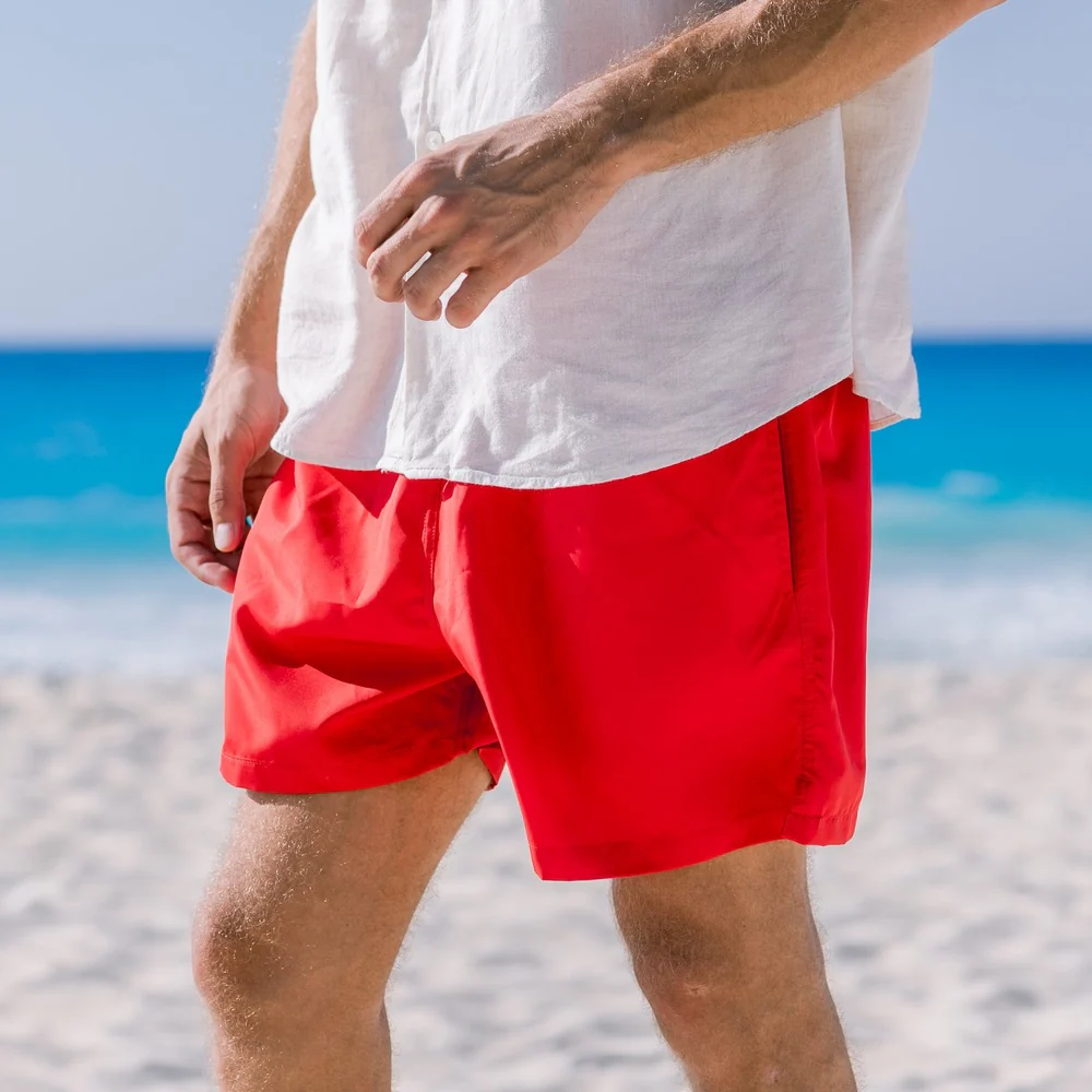 Men summer swimwear Red - Image 3