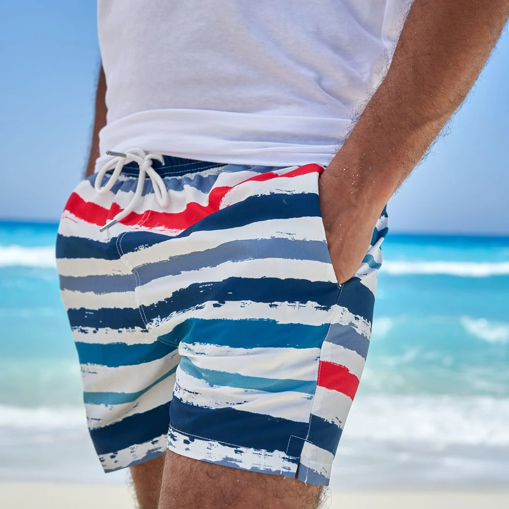 Men summer swimwear Stripes - Image 2