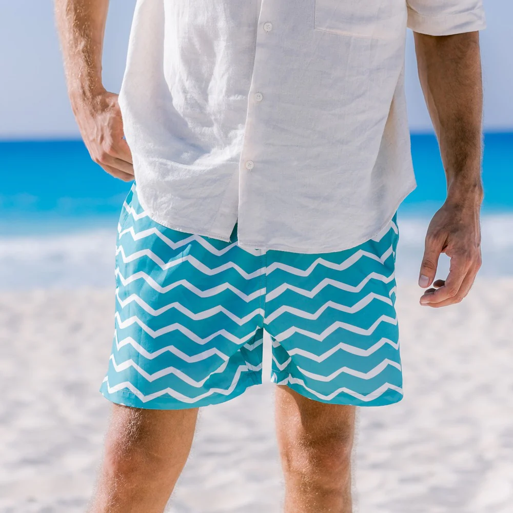 Men summer swimwear Zig zag - Image 3