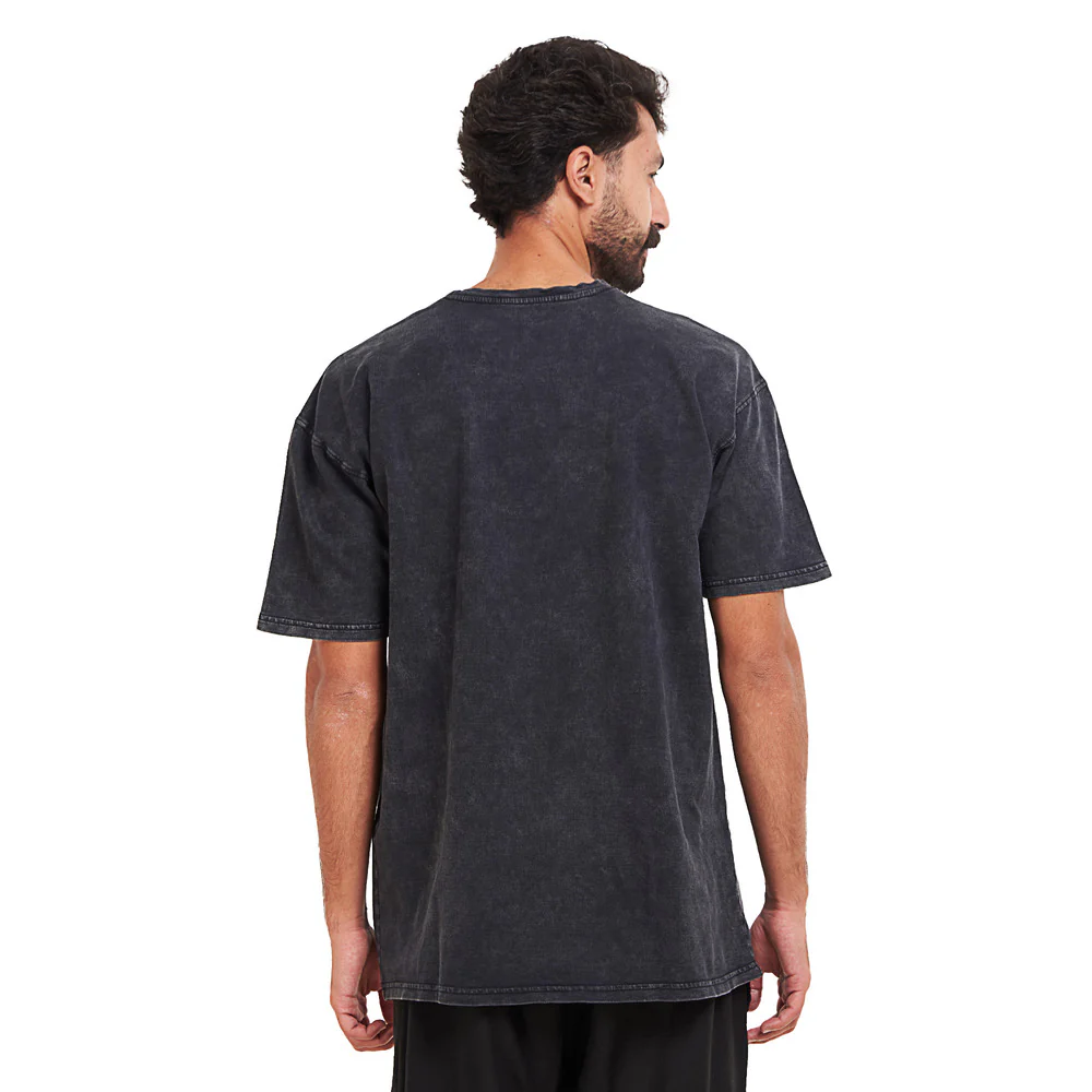 Oversized T-shirt Black Acid Washed - Image 3