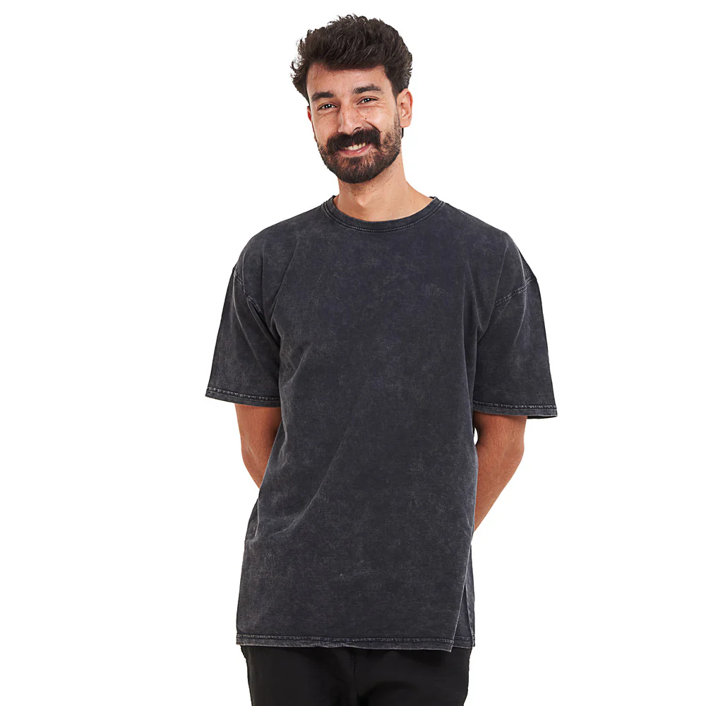 Oversized T-shirt Black Acid Washed - Image 4