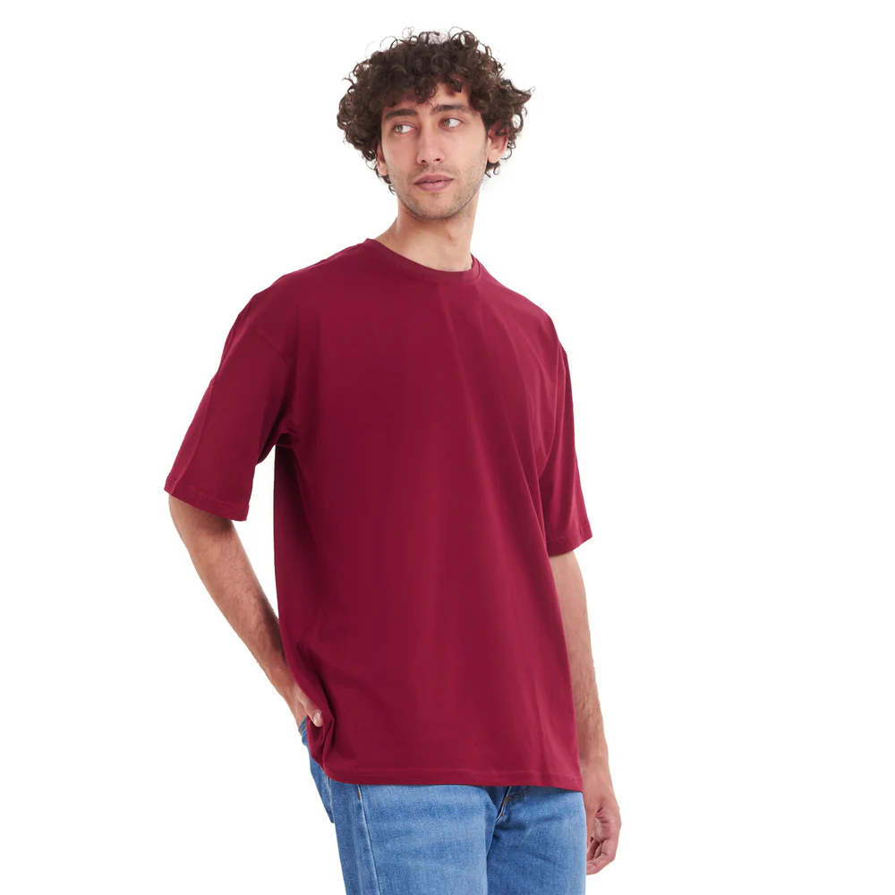 Oversized T-shirt Dark Red - Image 4