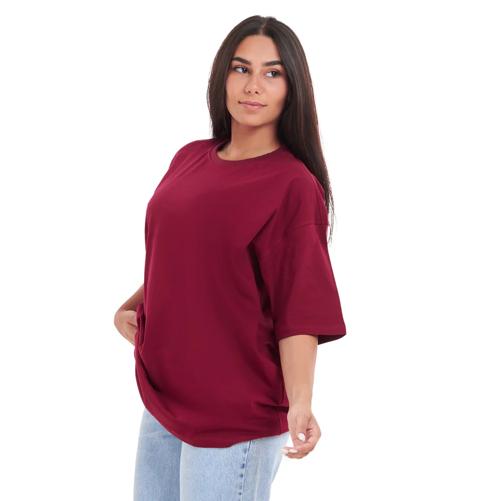 Oversized T-shirt Dark Red - Image 5