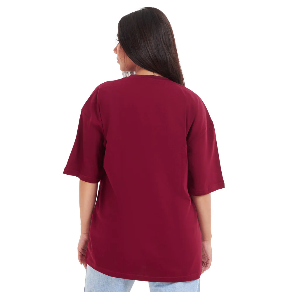 Oversized T-shirt Dark Red - Image 7