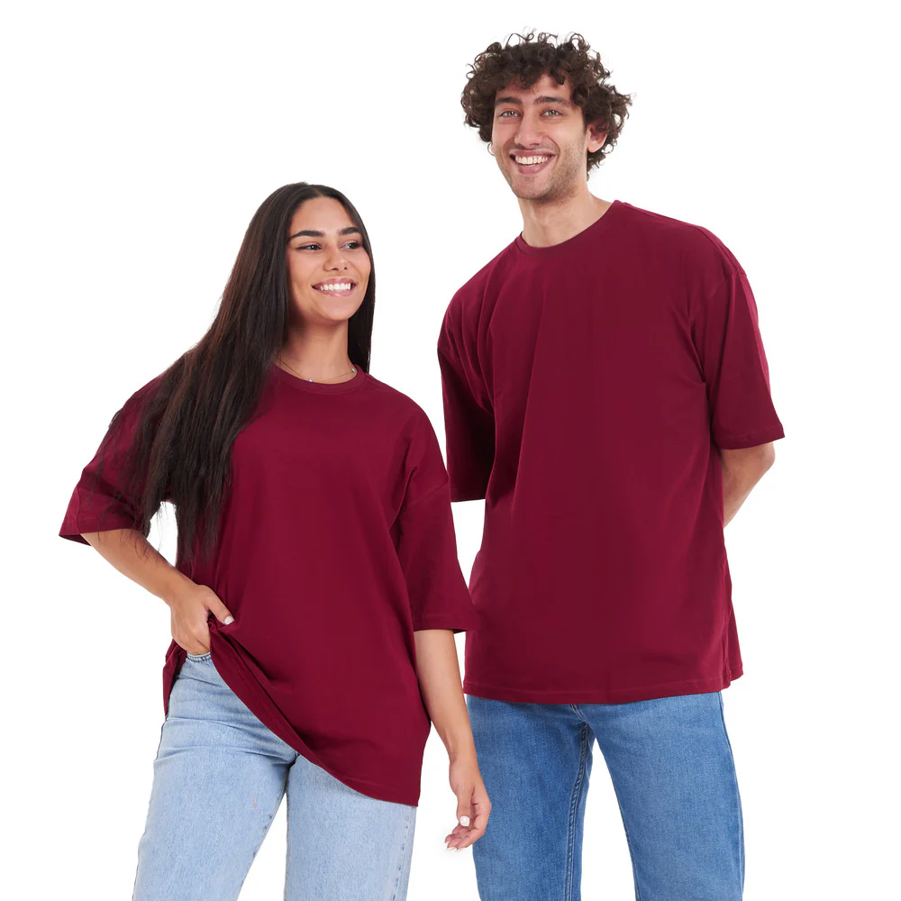 Oversized T-shirt Dark Red - Image 9