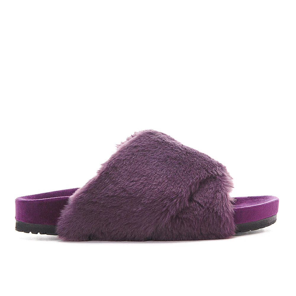 Snuggs Fuzzy crossover Slipper Purple - Image 4