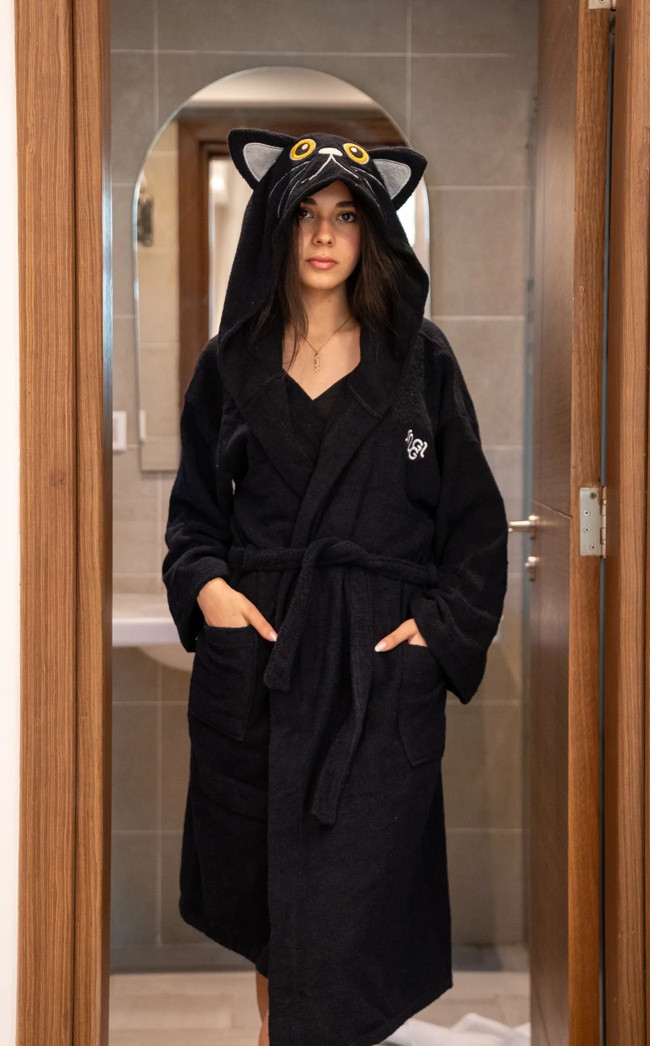 Snuggs Animal Bathrobe Cat - Image 3