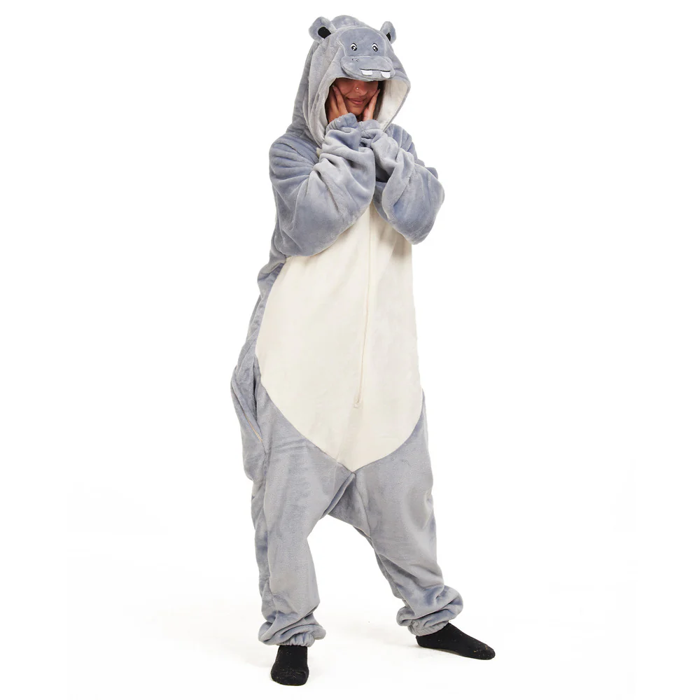 Snuggs Blanket Animal Onesie Hippo - Image 2