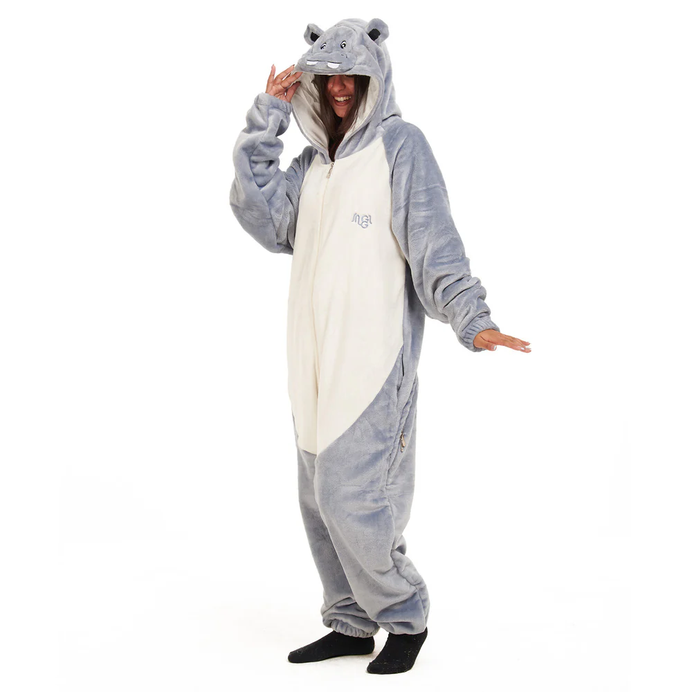Snuggs Blanket Animal Onesie Hippo - Image 3