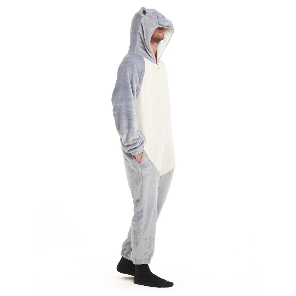 Snuggs Blanket Animal Onesie Hippo - Image 6