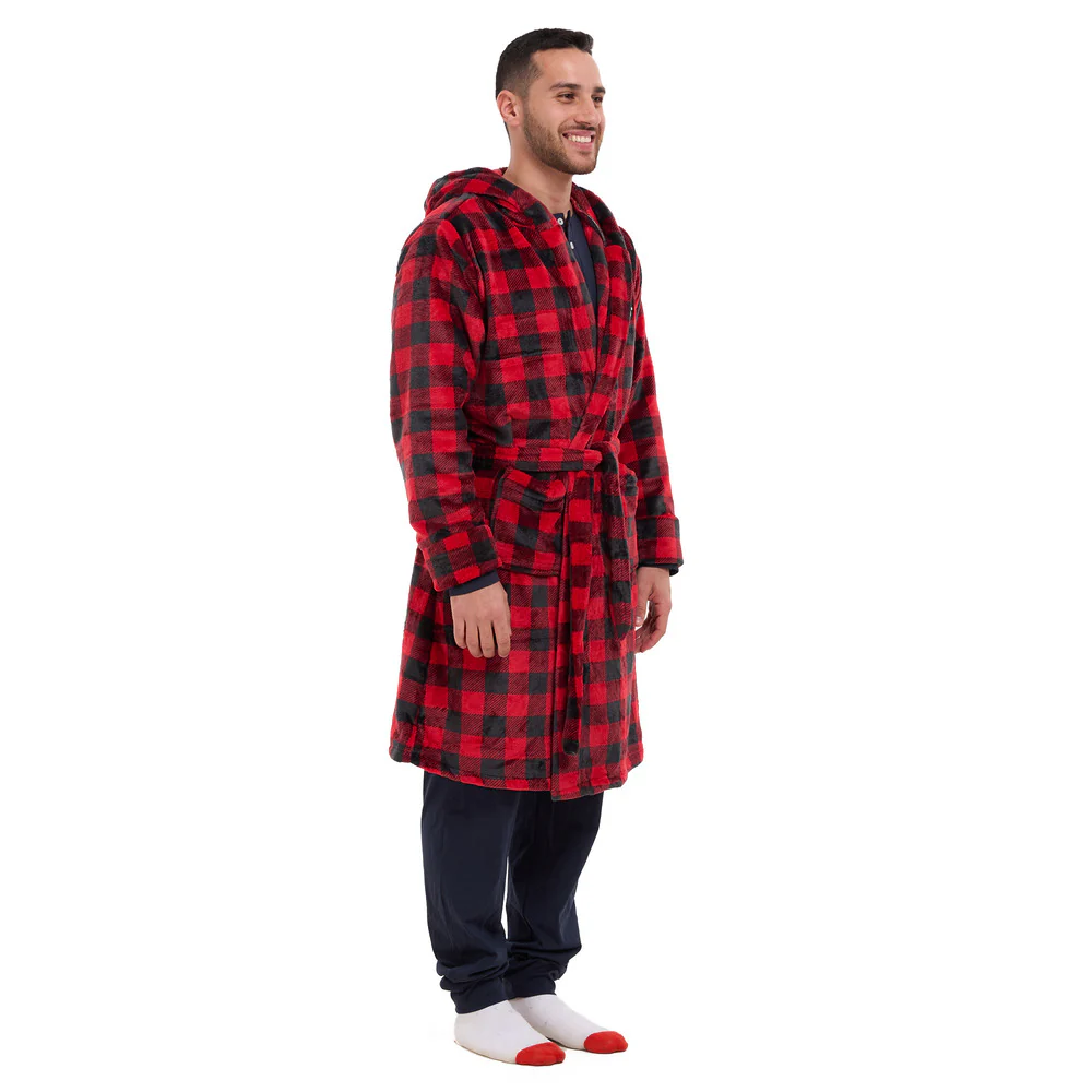 Snuggs Blanket Robe Red Checkered - Image 2