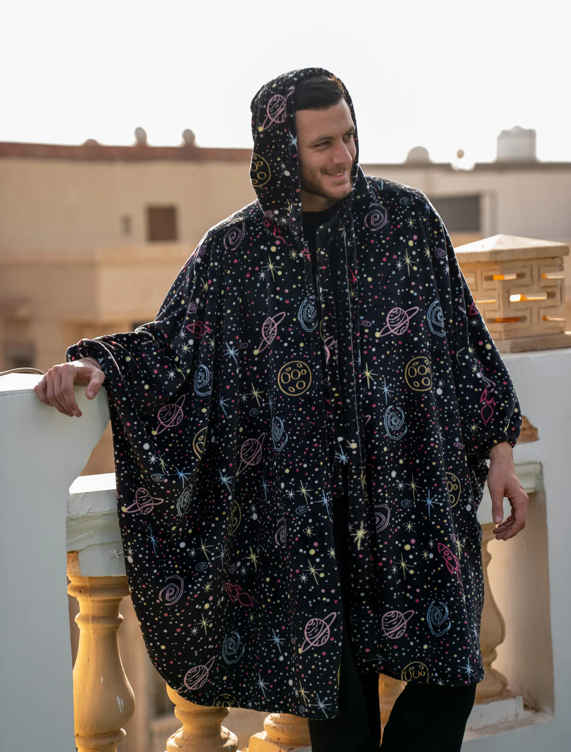 Snuggs The Cloak Blanket Black Space - Image 2