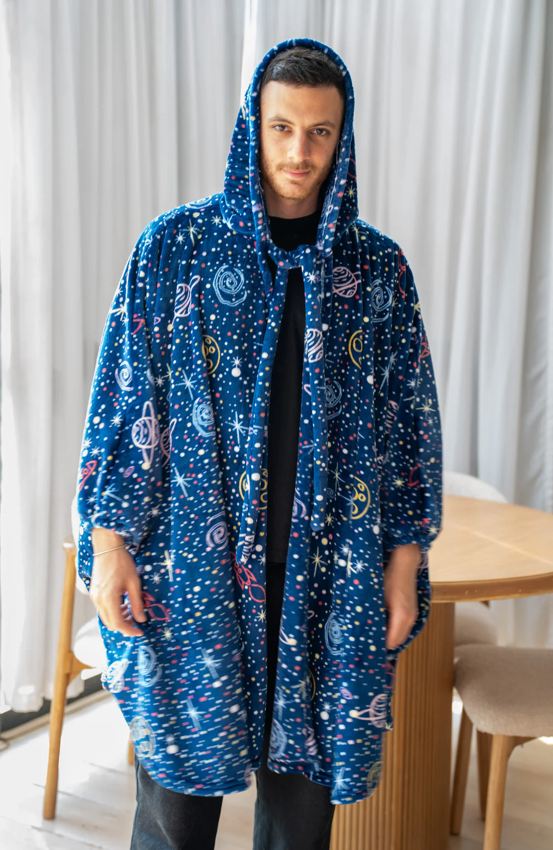 Snuggs The Cloak Blanket Dark Blue Space - Image 2