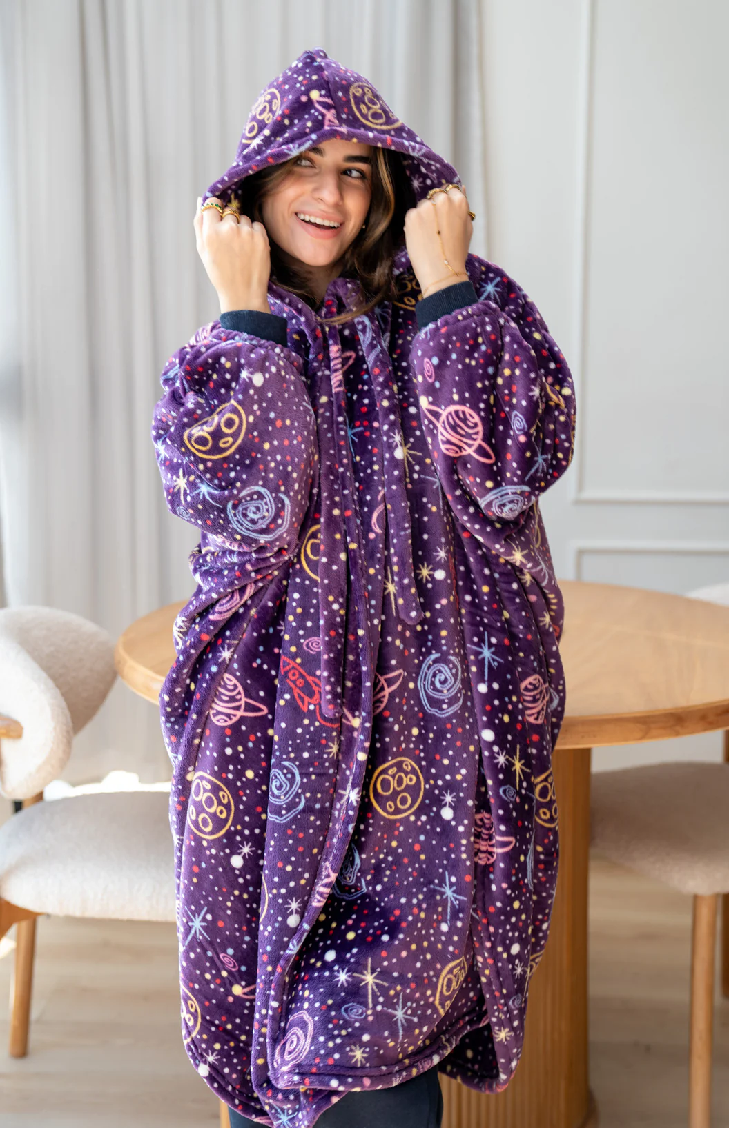 Snuggs The Cloak Blanket Purple Space - Image 2
