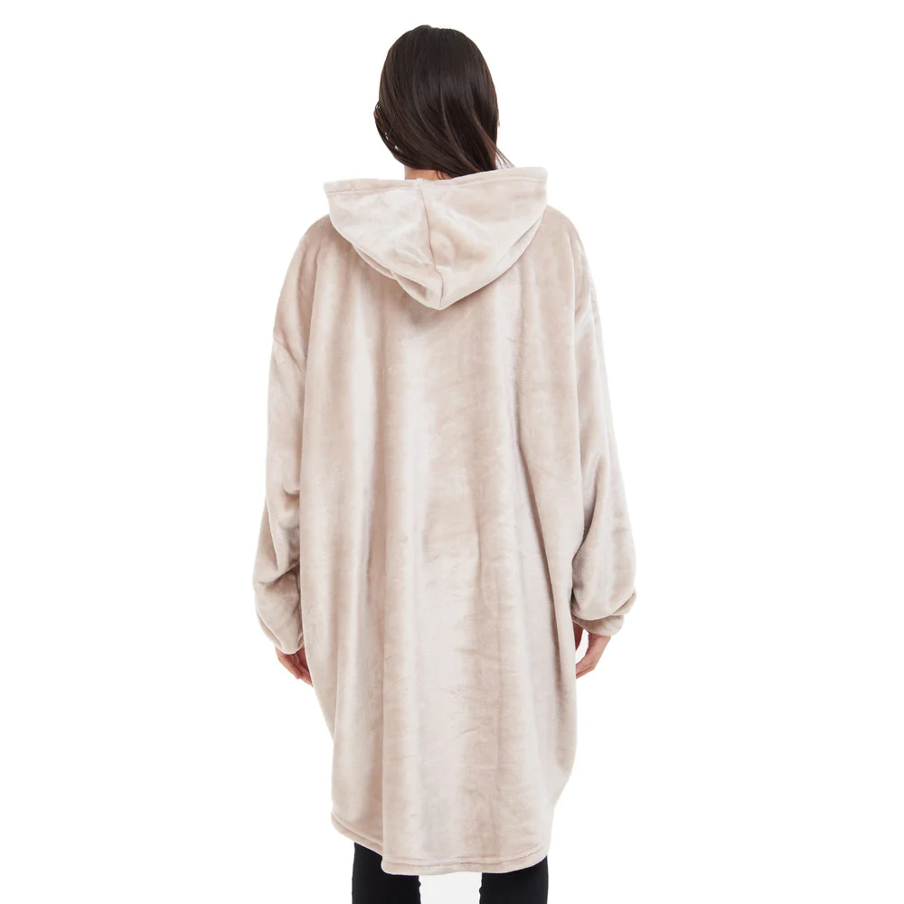 Snuggs Blanket Hoodie Beige - Image 6