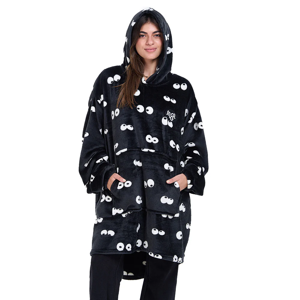 Snuggs Blanket Hoodie Black Eyes - Image 2