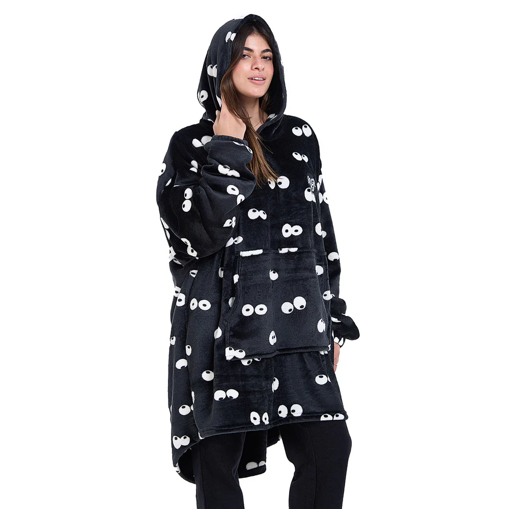 Snuggs Blanket Hoodie Black Eyes - Image 5