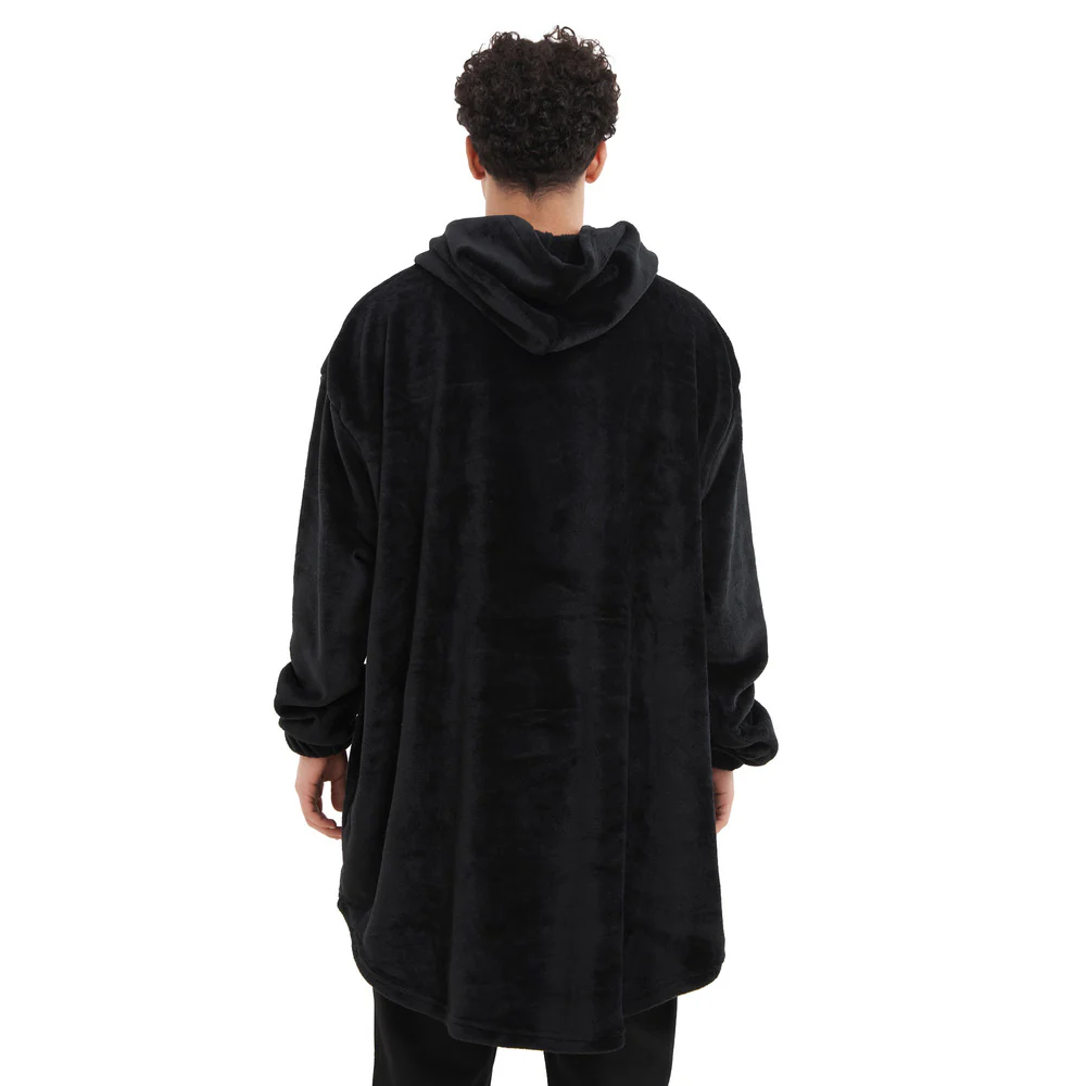 Snuggs Blanket Hoodie Black Christmas Tree Pocket - Image 4
