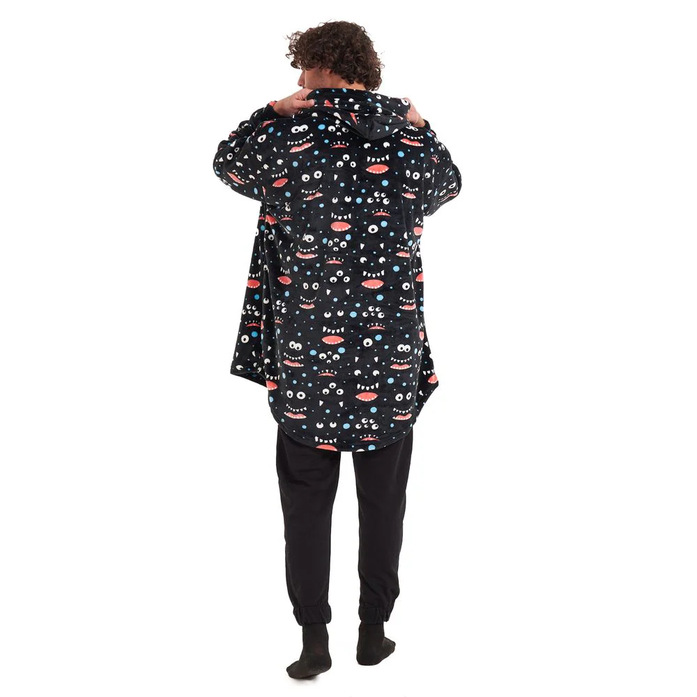 Snuggs Blanket Hoodie Black monster - Image 5