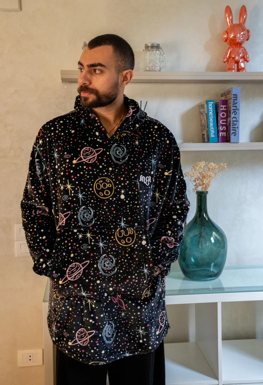 Snuggs Blanket Hoodie Black Space - Image 3