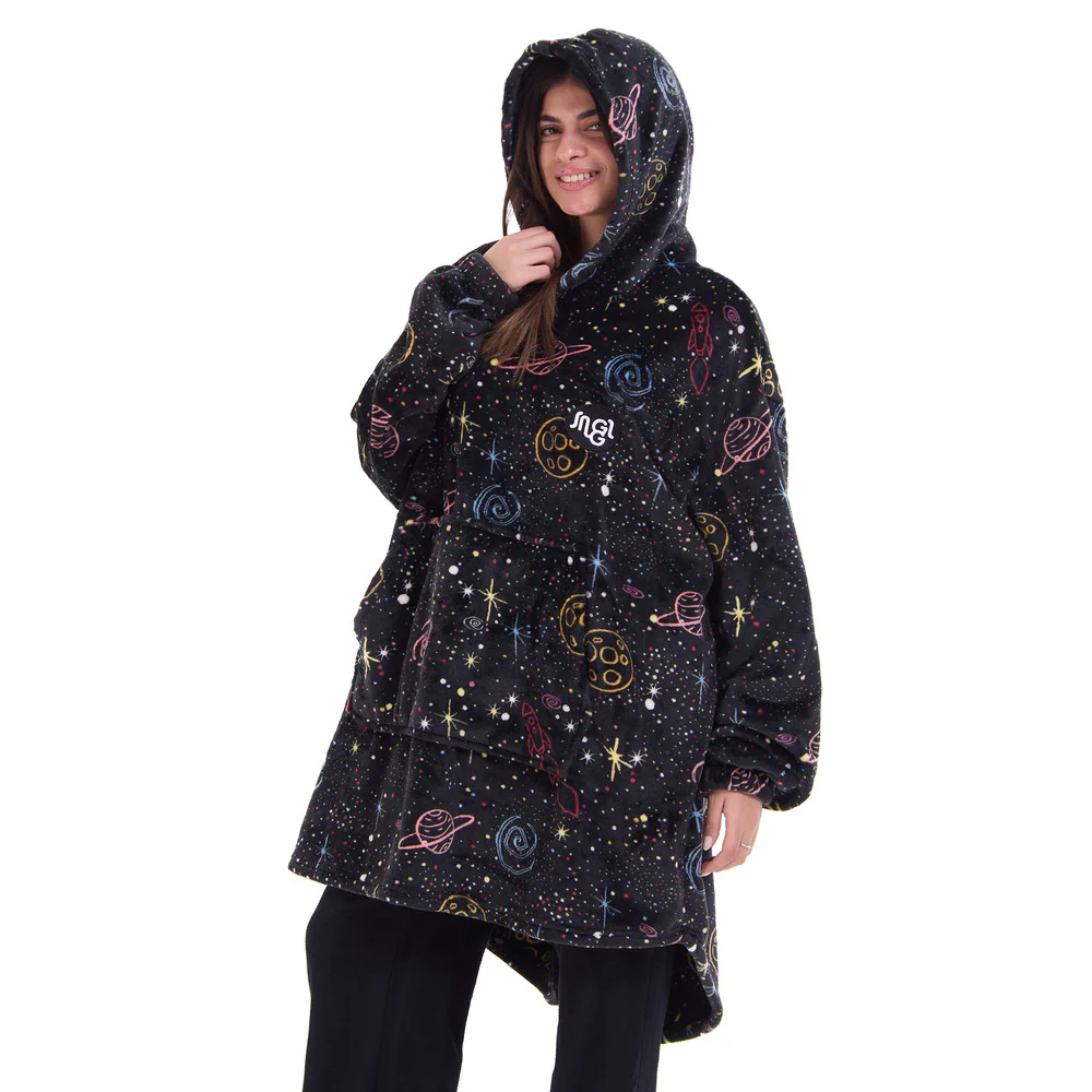 Snuggs Blanket Hoodie Black Space - Image 4