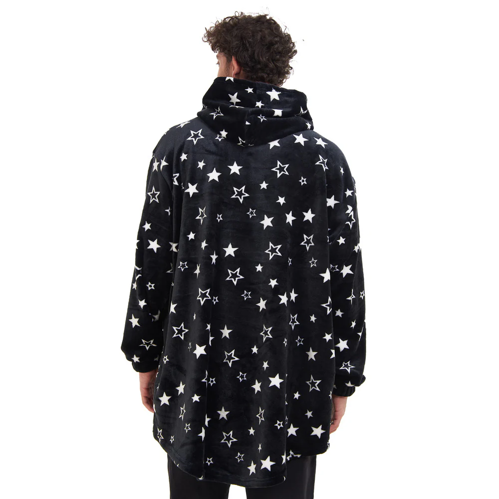 Snuggs Blanket Hoodie Black Stars - Image 4