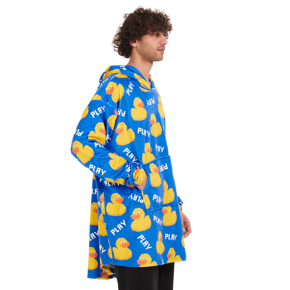 Snuggs Blanket Hoodie Blue Duck - Image 3