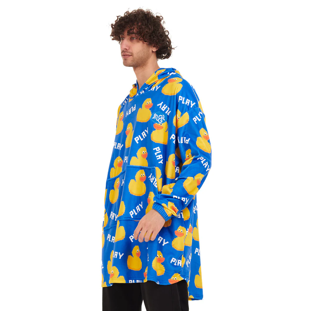 Snuggs Blanket Hoodie Blue Duck - Image 4