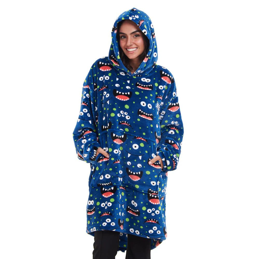 Snuggs Blanket Hoodie Blue monster - Image 2