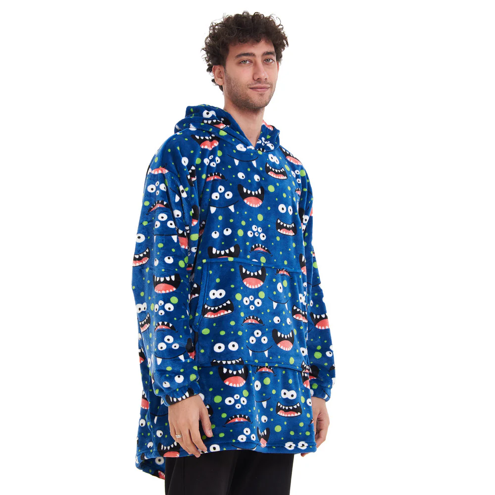 Snuggs Blanket Hoodie Blue monster - Image 4
