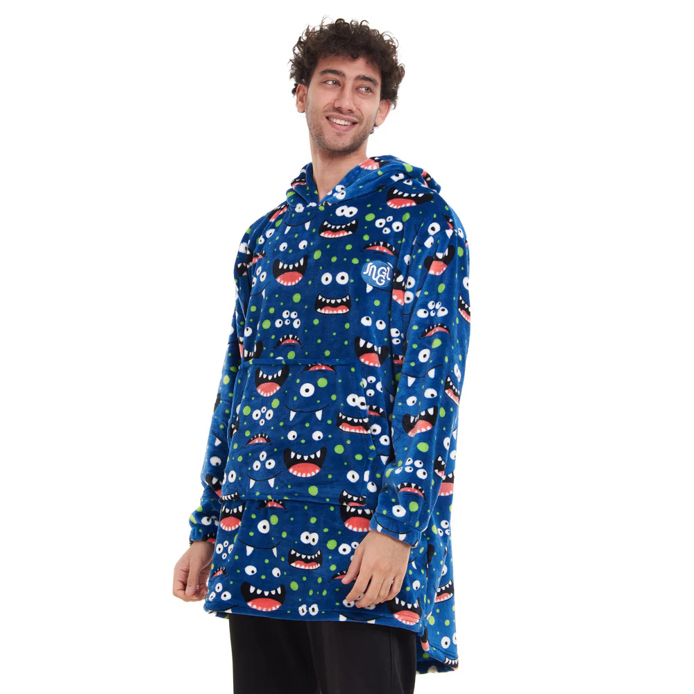 Snuggs Blanket Hoodie Blue monster - Image 6