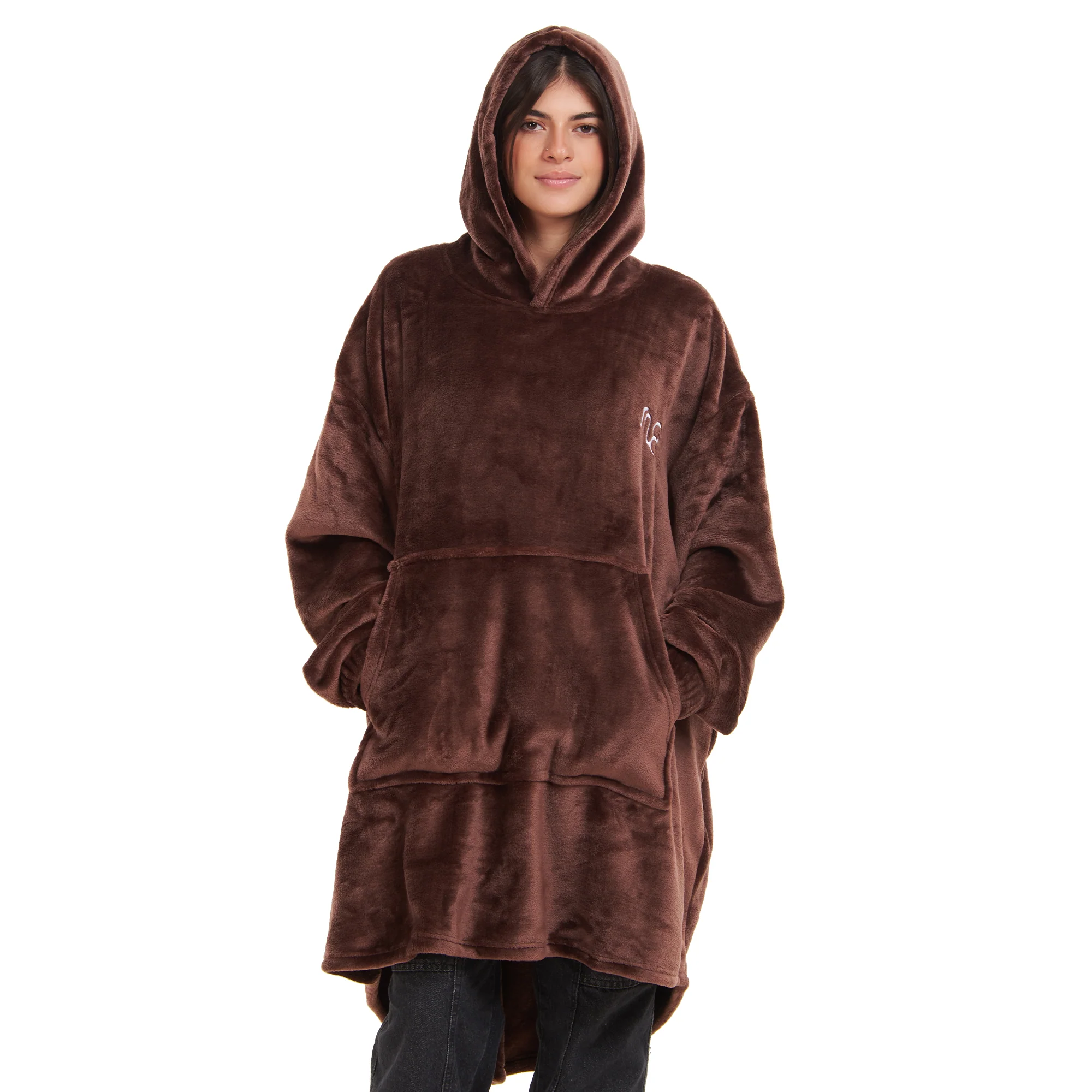 Snuggs Blanket Hoodie Brown - Image 5
