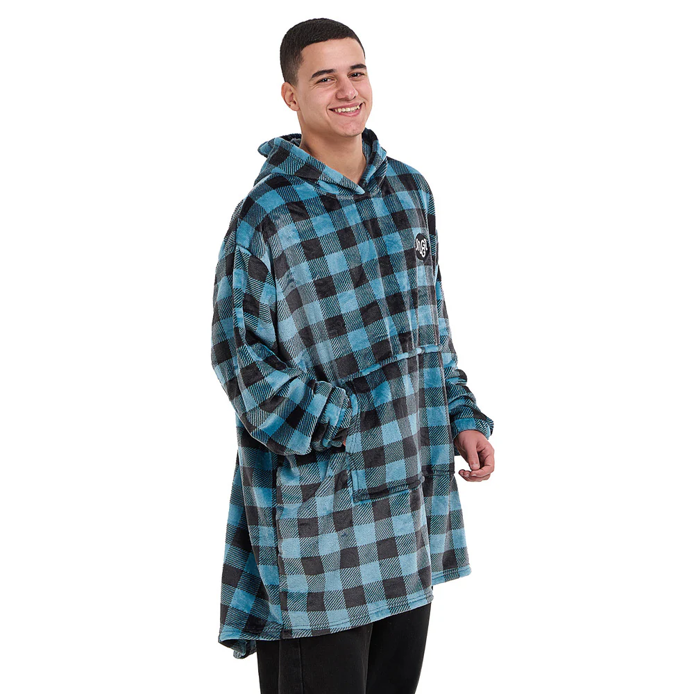 Snuggs Blanket Hoodie Checkered Blue - Image 8