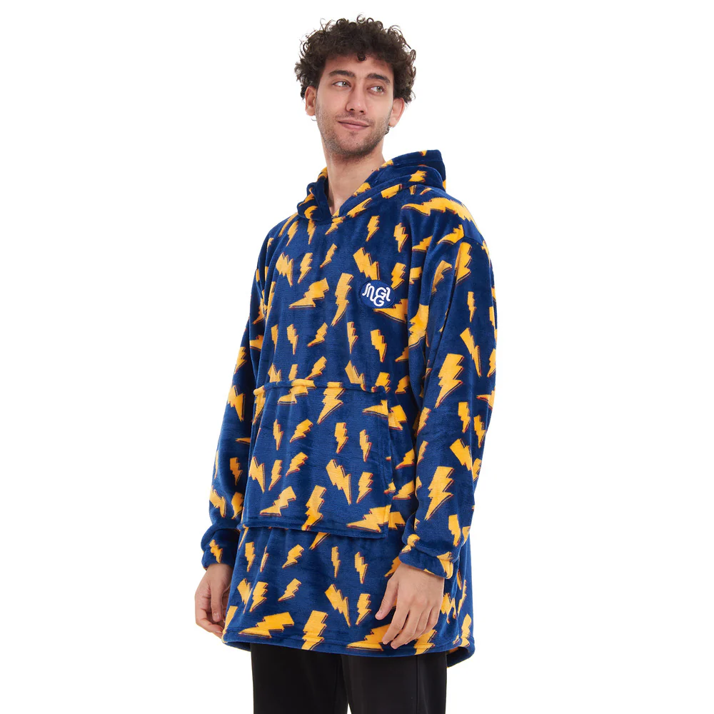 Snuggs Blanket Hoodie Dark Blue Bolt - Image 5