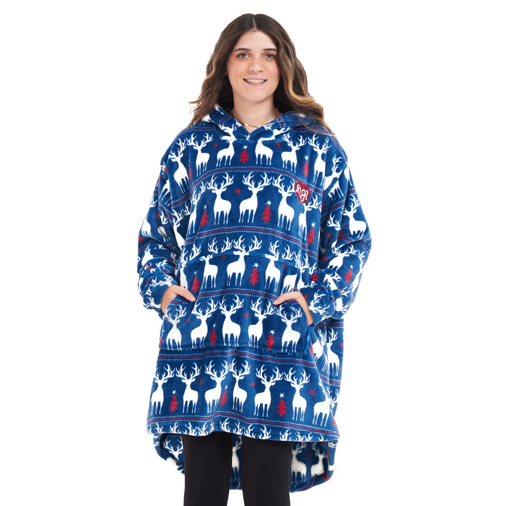 Snuggs Blanket Hoodie Dark blue Christmas - Image 2