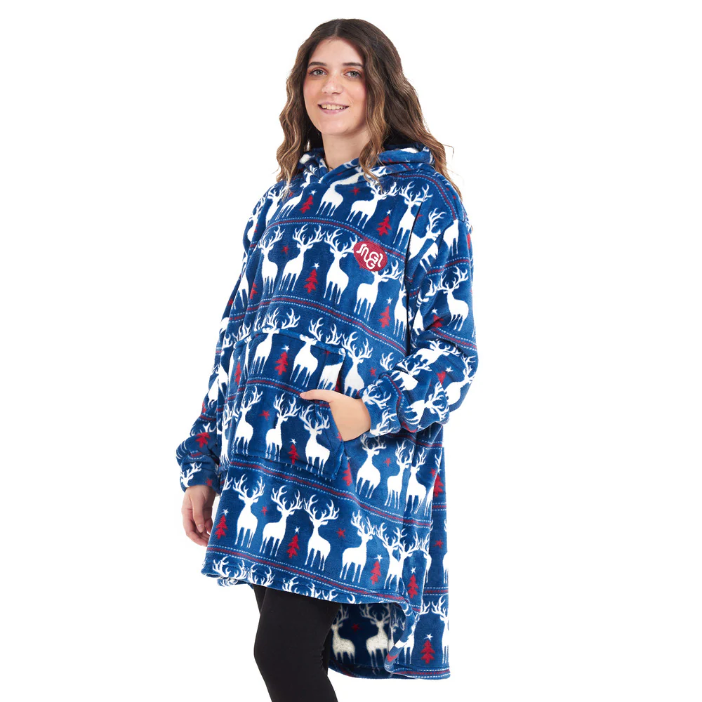 Snuggs Blanket Hoodie Dark blue Christmas - Image 5